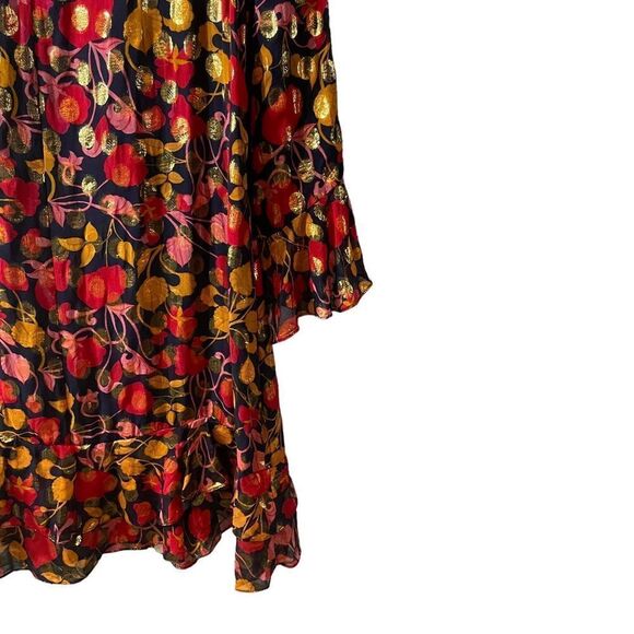 SALONI Floral Tiered A Line Mini Dress Size 2 - Picture 10 of 13